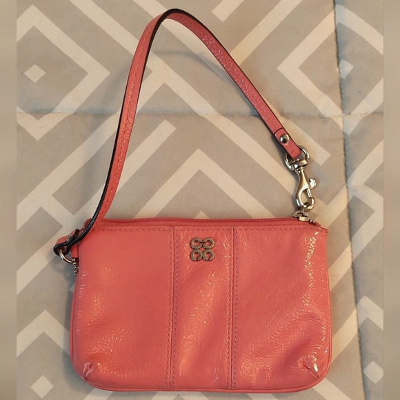 COACH Shiny Pebbled Leather Wristlet - Picture 3 of 10